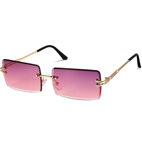 PEAK Pink Squared Rimless Sunglasses